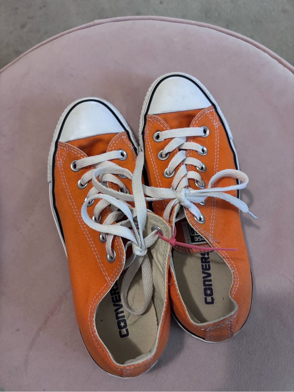 Converse Kids Orange Low-Top Canvas Sneakers